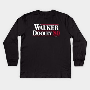 Walker & Dooley '80 (BLACK) Kids Long Sleeve T-Shirt